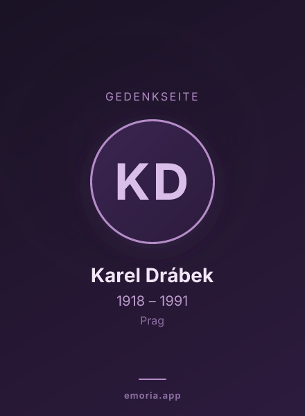 Gedenkportrait von Karel Drábek