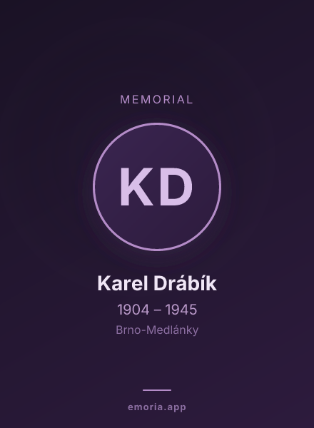 Memorial portrait of Karel Drábík