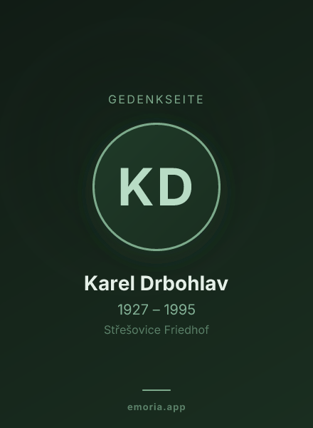 Gedenkportrait von Karel Drbohlav