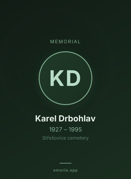 Memorial portrait of Karel Drbohlav