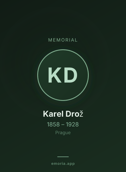 Memorial portrait of Karel Drož