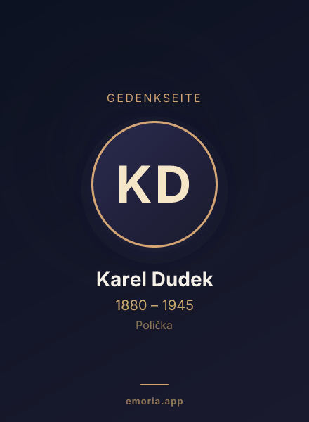 Gedenkportrait von Karel Dudek