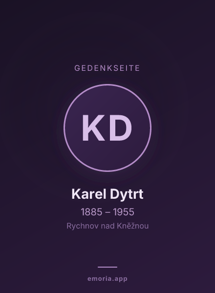 Gedenkportrait von Karel Dytrt