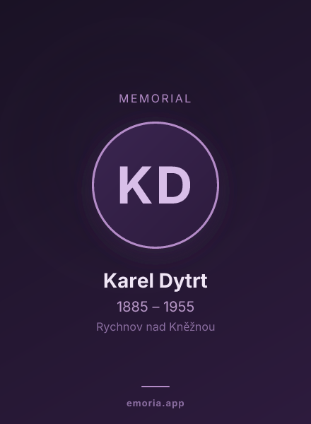 Memorial portrait of Karel Dytrt