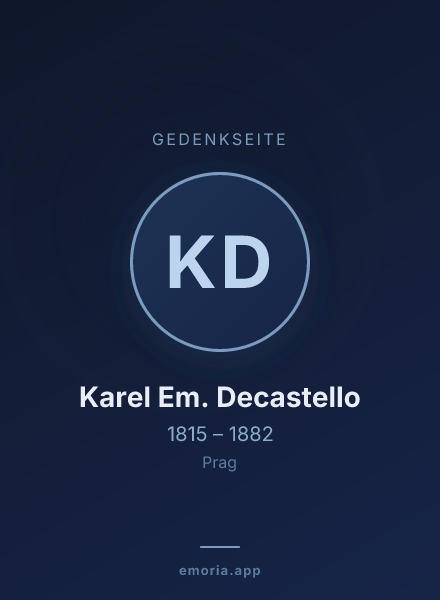 Gedenkportrait von Karel Em. Decastello