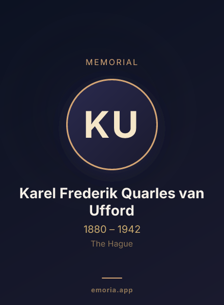 Memorial portrait of Karel Frederik Quarles van Ufford