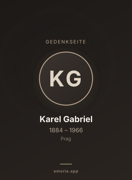 Gedenkportrait von Karel Gabriel