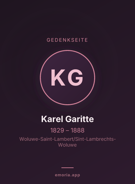 Gedenkportrait von Karel Garitte