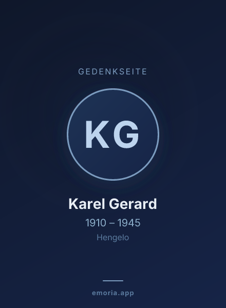 Gedenkportrait von Karel Gerard