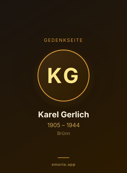 Gedenkportrait von Karel Gerlich