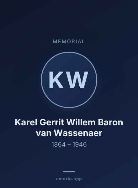 Memorial portrait of Karel Gerrit Willem Baron van Wassenaer