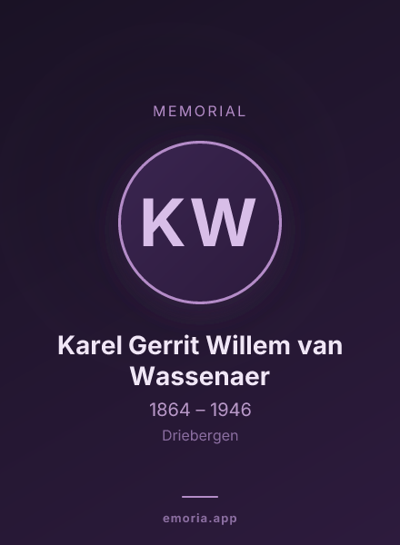 Memorial portrait of Karel Gerrit Willem van Wassenaer