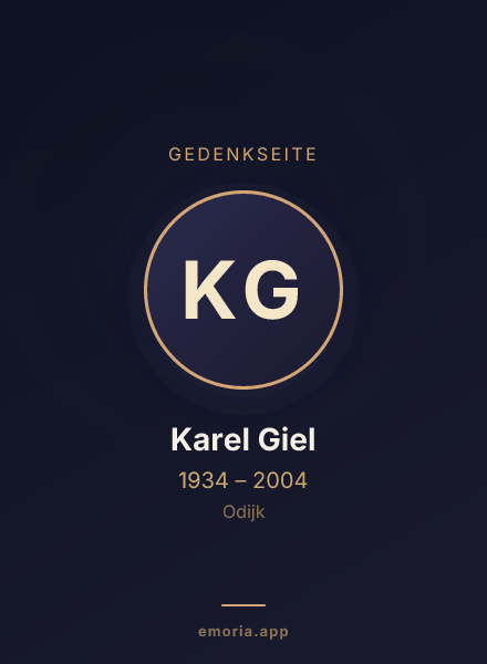 Gedenkportrait von Karel Giel