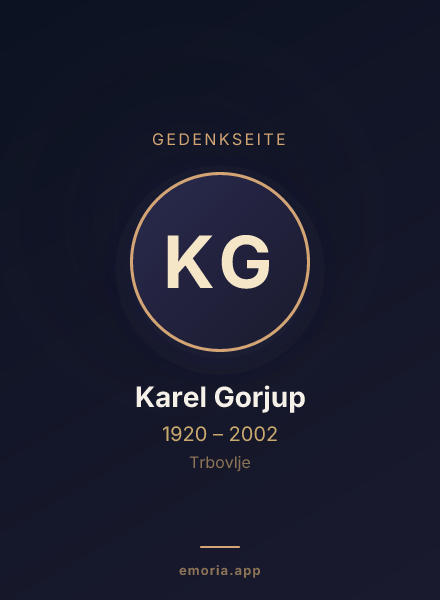 Gedenkportrait von Karel Gorjup