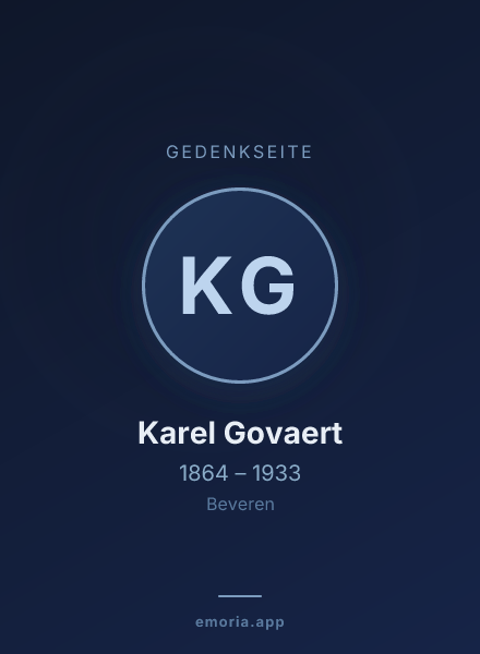 Gedenkportrait von Karel Govaert