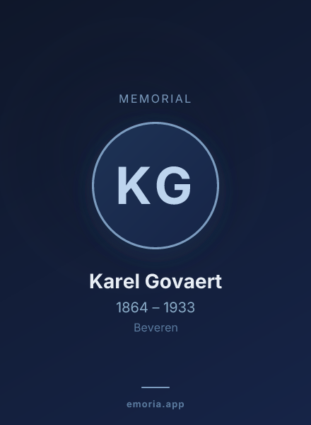 Memorial portrait of Karel Govaert