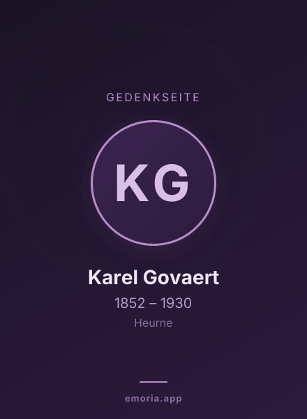 Gedenkportrait von Karel Govaert
