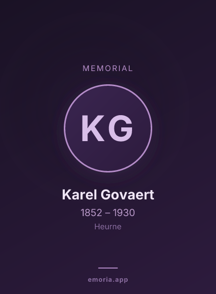Memorial portrait of Karel Govaert