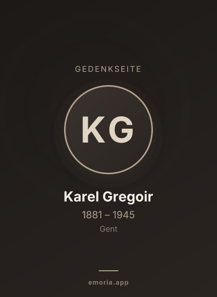 Gedenkportrait von Karel Gregoir