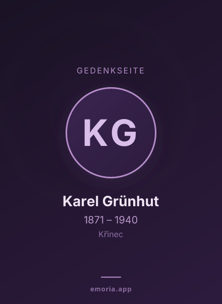 Gedenkportrait von Karel Grünhut