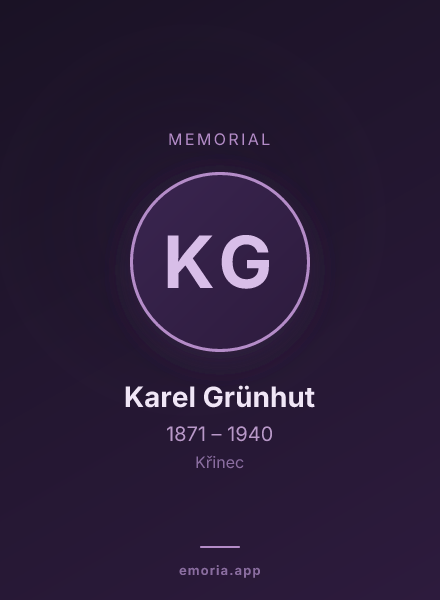 Memorial portrait of Karel Grünhut