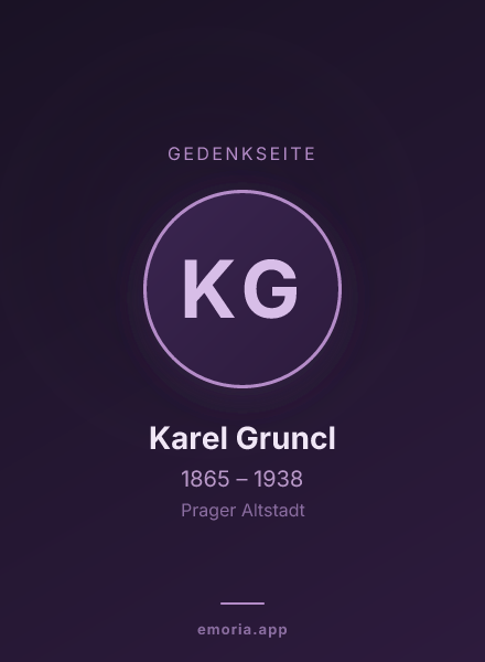 Gedenkportrait von Karel Gruncl