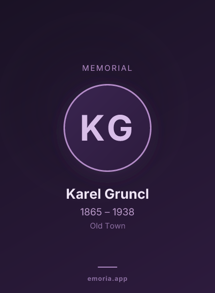 Memorial portrait of Karel Gruncl