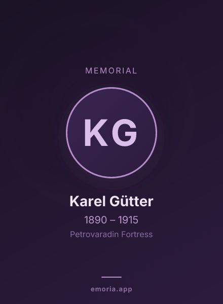 Memorial portrait of Karel Gütter