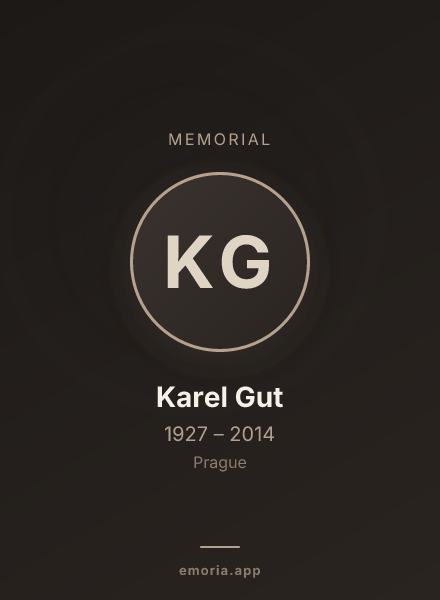 Memorial portrait of Karel Gut