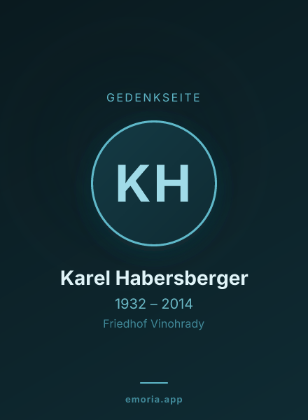 Gedenkportrait von Karel Habersberger