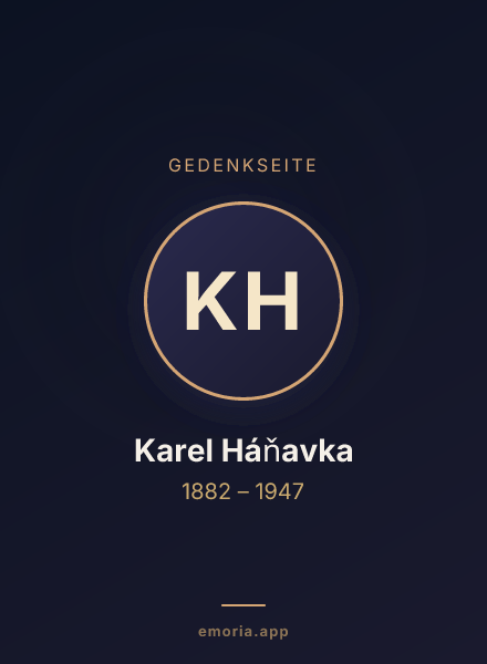 Gedenkportrait von Karel Háňavka