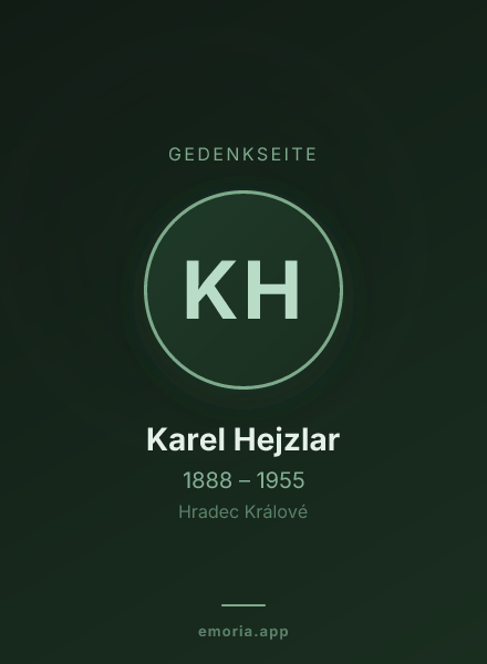 Gedenkportrait von Karel Hejzlar