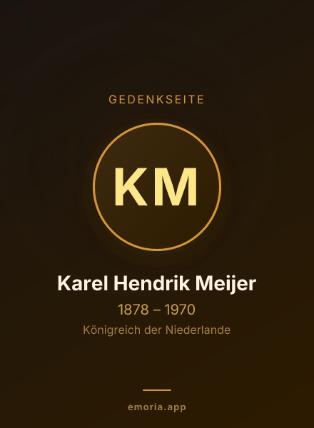 Gedenkportrait von Karel Hendrik Meijer