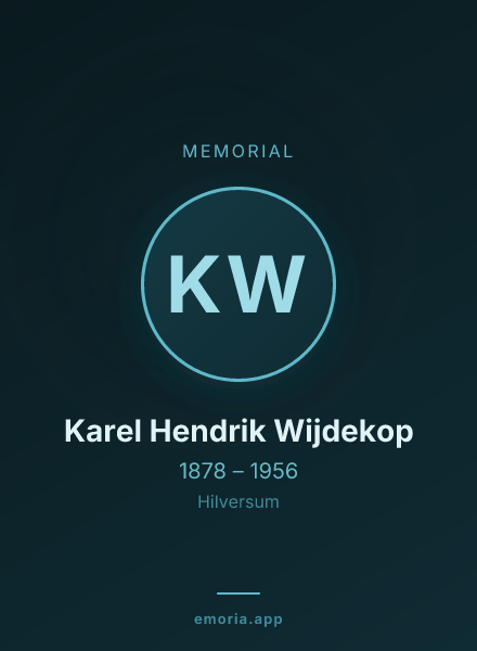 Memorial portrait of Karel Hendrik Wijdekop