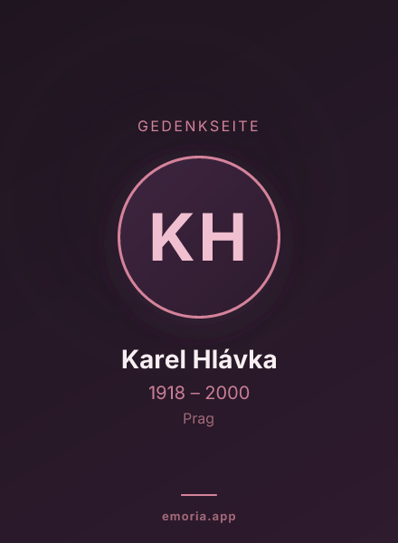 Gedenkportrait von Karel Hlávka
