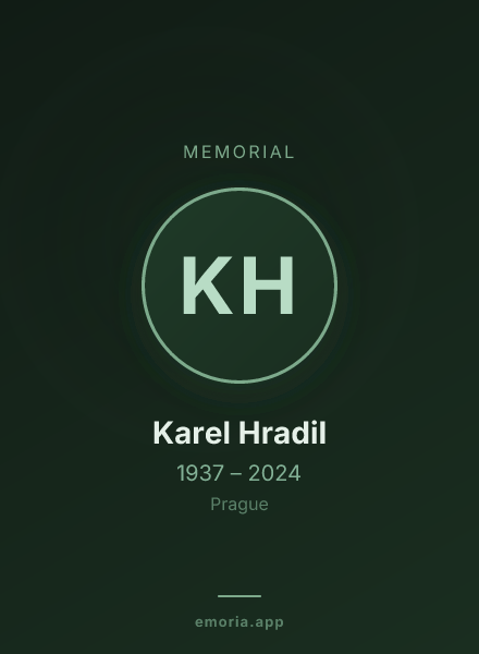 Memorial portrait of Karel Hradil