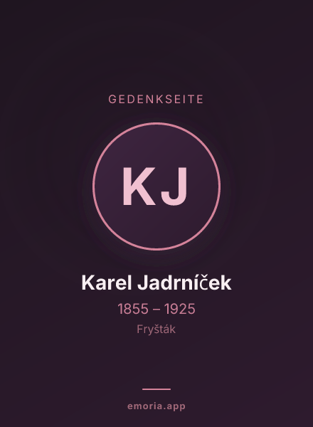 Gedenkportrait von Karel Jadrníček