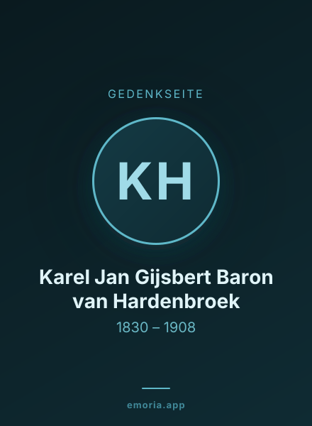 Gedenkportrait von Karel Jan Gijsbert Baron van Hardenbroek