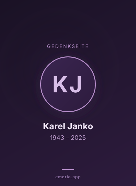 Gedenkportrait von Karel Janko