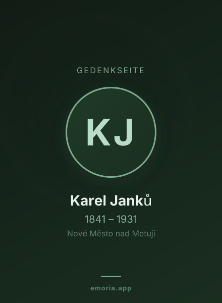 Gedenkportrait von Karel Janků