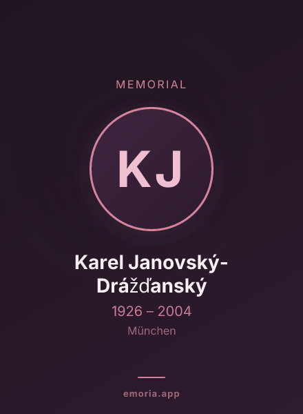 Memorial portrait of Karel Janovský-Drážďanský