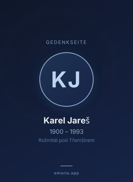 Gedenkportrait von Karel Jareš
