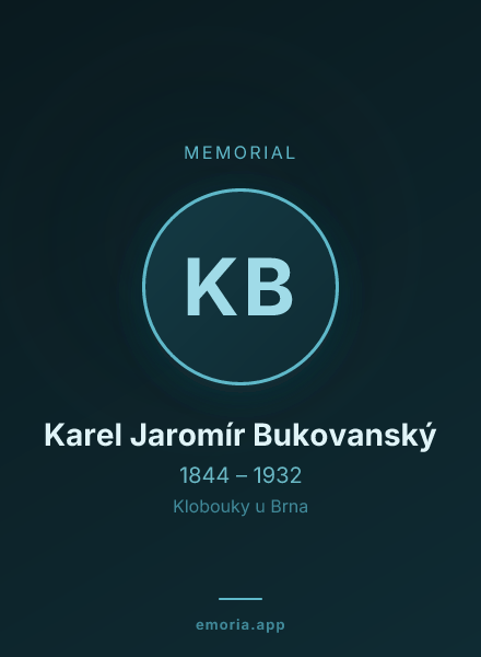 Memorial portrait of Karel Jaromír Bukovanský