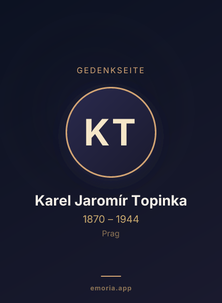Gedenkportrait von Karel Jaromír Topinka