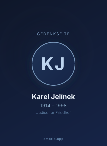 Gedenkportrait von Karel Jelínek