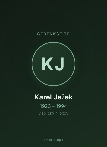 Gedenkportrait von Karel Ježek