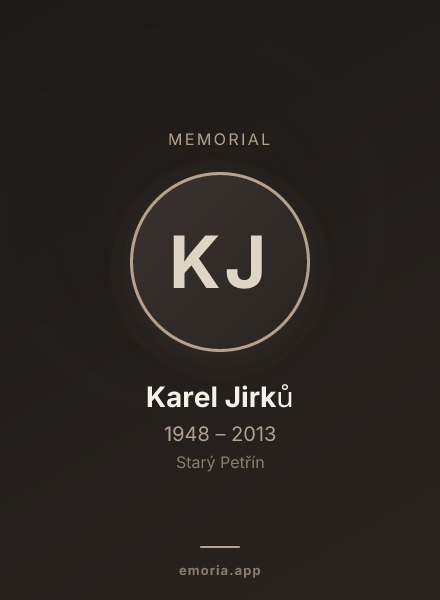 Memorial portrait of Karel Jirků