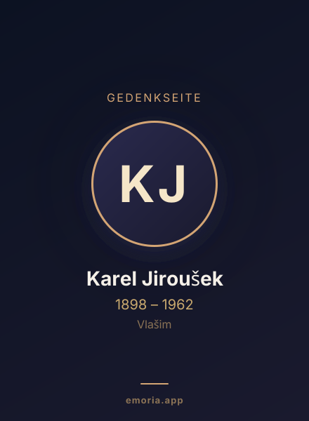 Gedenkportrait von Karel Jiroušek