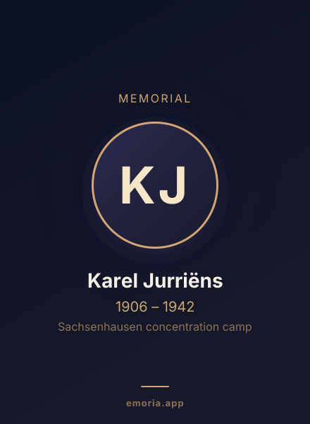 Memorial portrait of Karel Jurriëns