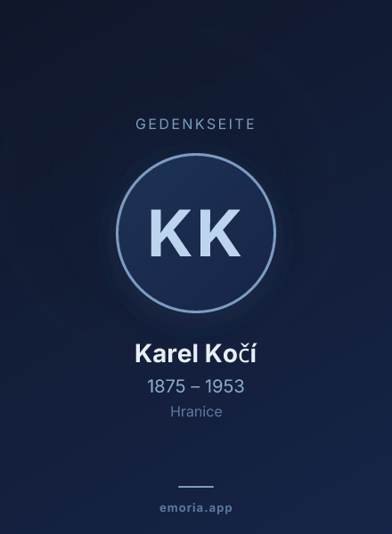 Gedenkportrait von Karel Kočí